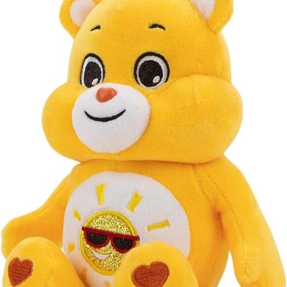 Care Bears 9" Bean Plush (Glitter Belly) - Funshine Bear  Soft Huggable Material - Picture 4 of 6